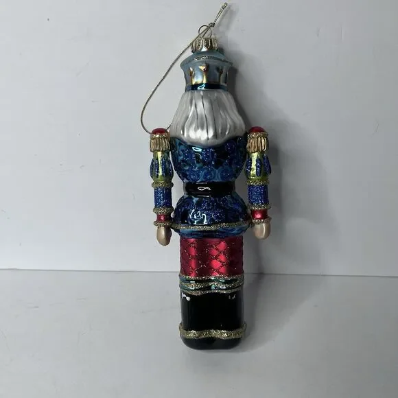 Fitz & Floyd Nutcracker 7” Glass Christmas Holiday Ornament Soldier - Picture 4 of 7